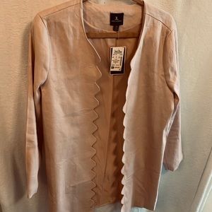 Pink scalloped lined jacket